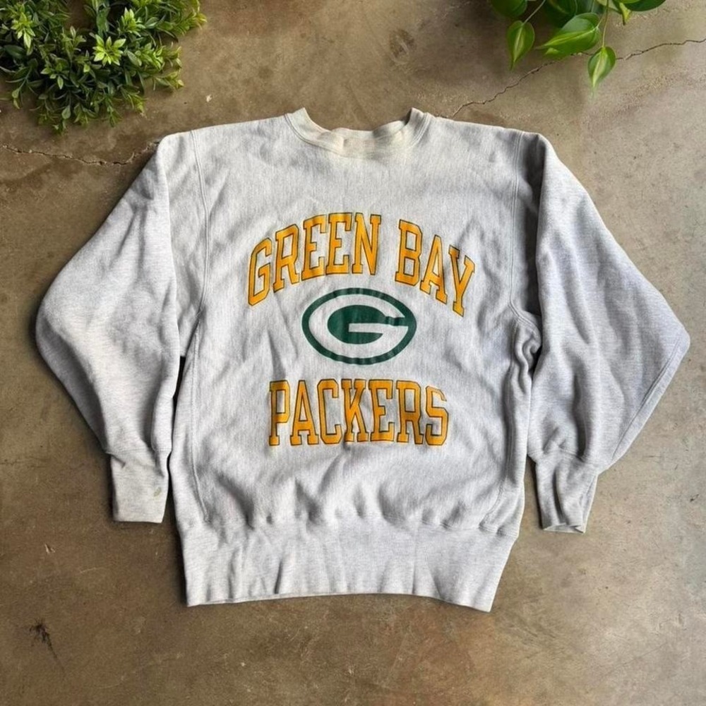 Vintage 90s Champion reverse weave Green Bay Packers grey crewneck sweatshirt